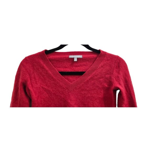 Neiman Marcus The Cashmere Collection Sweater Red V-neck Pullover Size XS - Picture 4 of 11